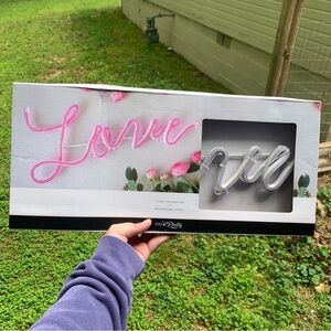 Style Me Pretty Love Pink Neon Sign